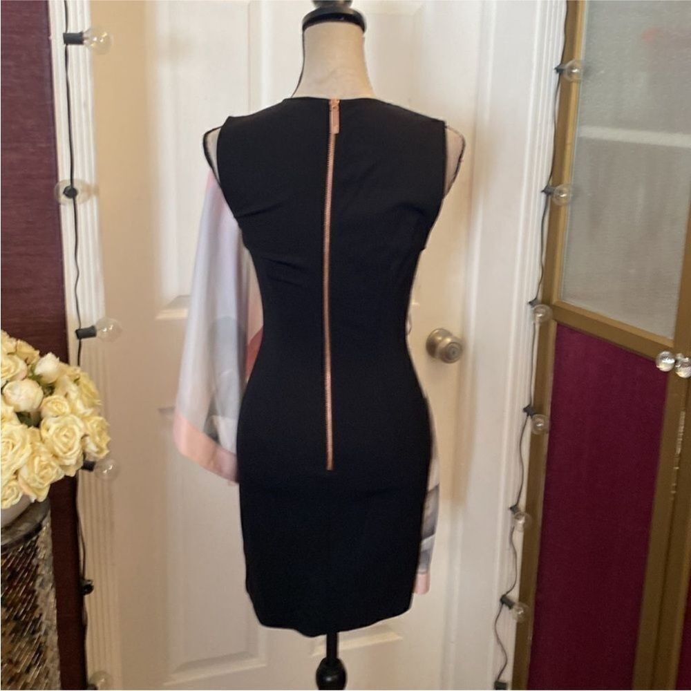 Ted Baker One Shoulder Dress - Pink and Gray Floral, S - Picture 11 of 14